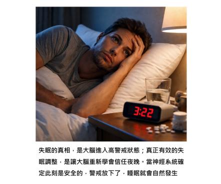 越想睡越清醒的那一夜 - 原來大腦還在上班,失眠其實是一種能被重新訓練的神經狀態