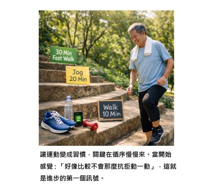 「漸進式任務」讓運動真的變成習慣的關鍵 - 慢慢來,身體反而跟得上