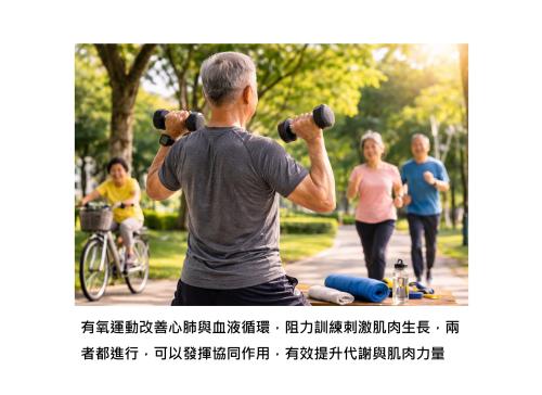 讓肌肉慢慢回來 - 研究發現「有氧運動 + 阻力訓練」的組合,是改善肌少症的關鍵